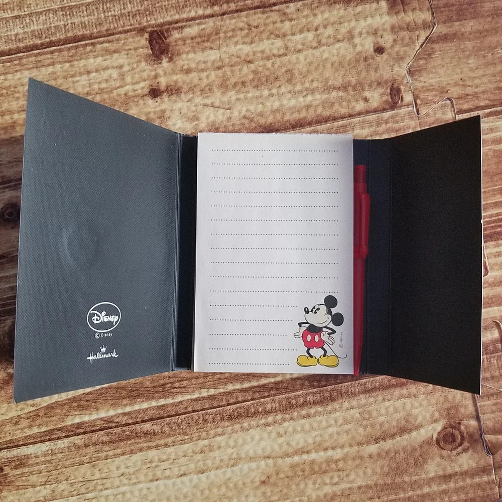 Hallmark Disney Mickey Mouse Notepad Set Red/Black Small Notes